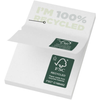 Bloc de notas adhesivas de papel reciclado de 50 x 75 mm 
