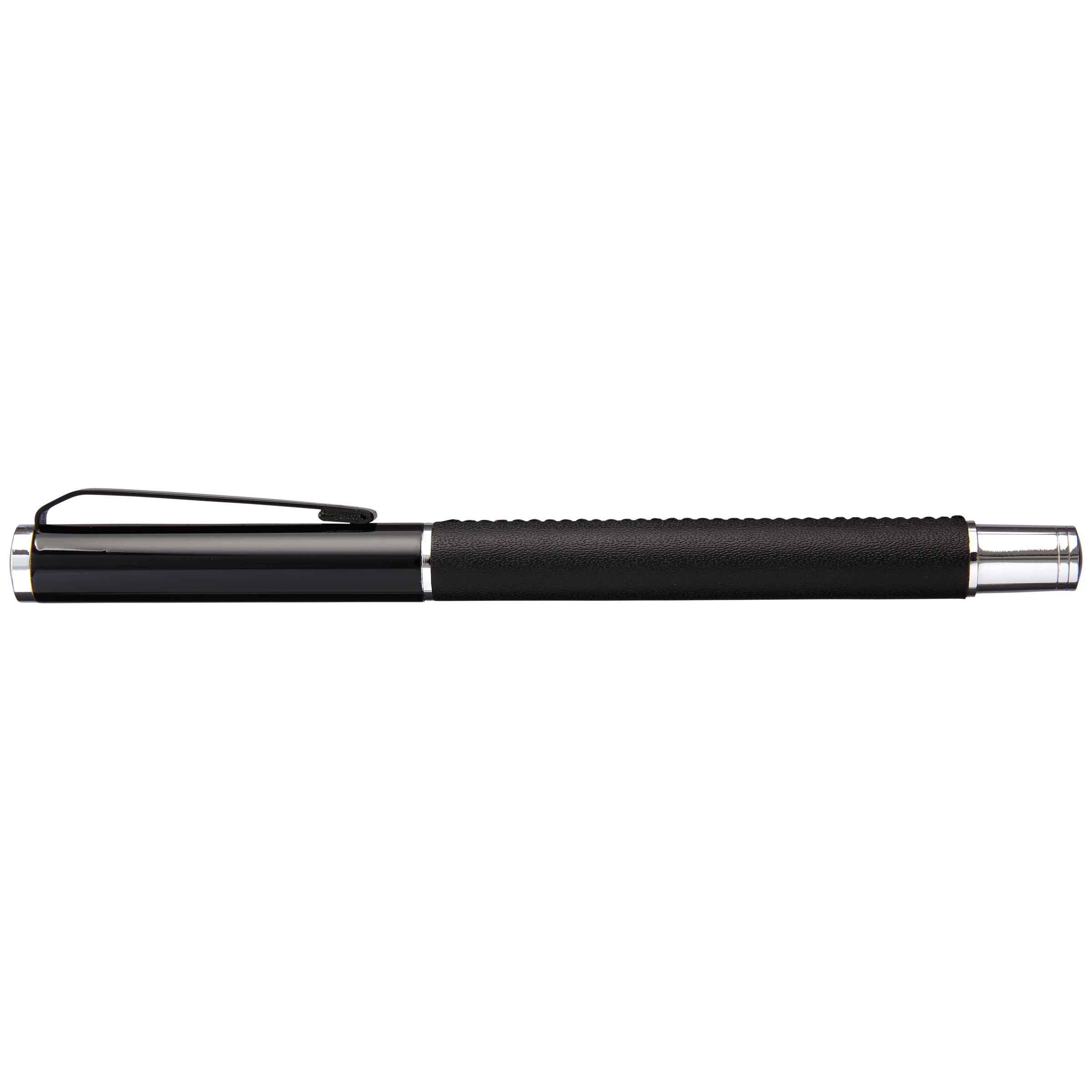 Pedova rollerball pen with leather barrel merchandising