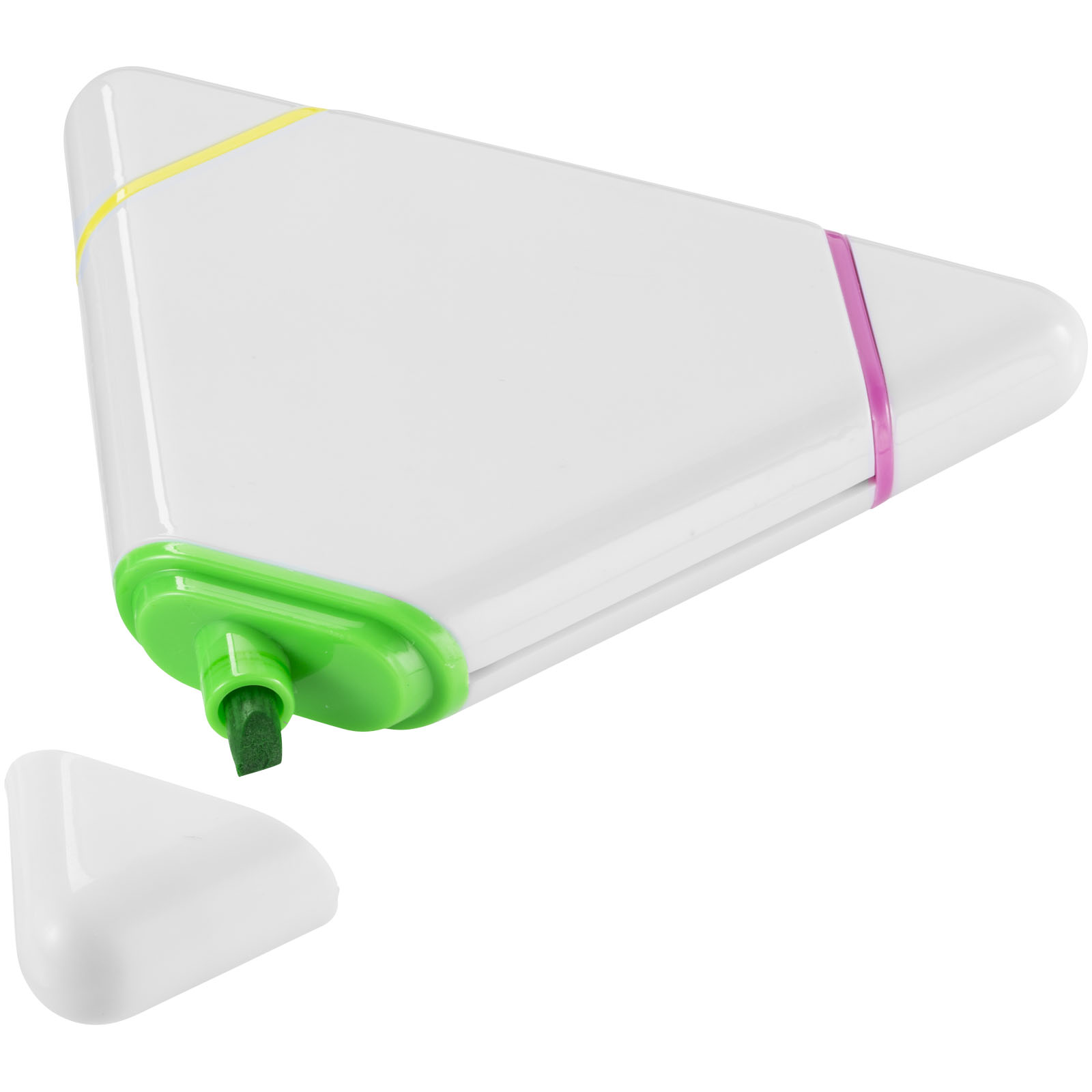 Marcador fluorescente triangular "Bermudian" serigrafia