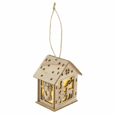 CABAÑA DE MADERA CON LUZ 