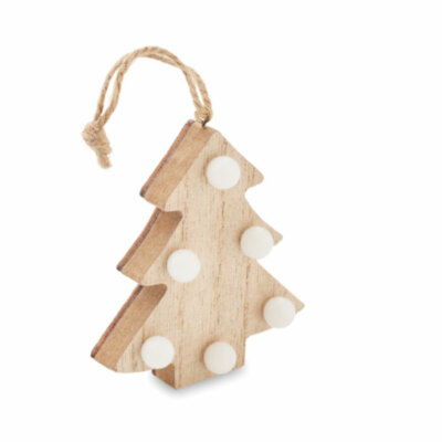 Árbol de madera con luces