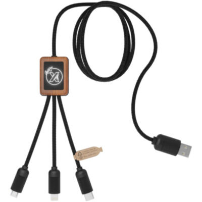 Cable de bambú 3 en 1 