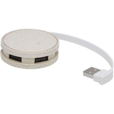 Hub USB de paja de trigo 