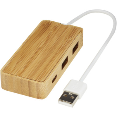 Hub USB de bambú 