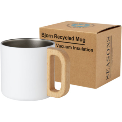 Taza de acero inoxidable reciclado con certificado RCS con aislamiento de cobre de 360 ml 