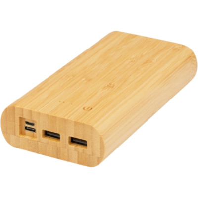 Batería externa de 20,000 mAh de bambú 