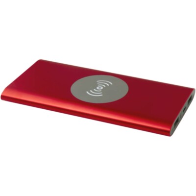 Batería externa inalámbrica tipo C de aluminio reciclado de 8000 mAh 