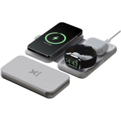 Cargador de viaje inalámbrico 3 en 1 plegable de 15 W 