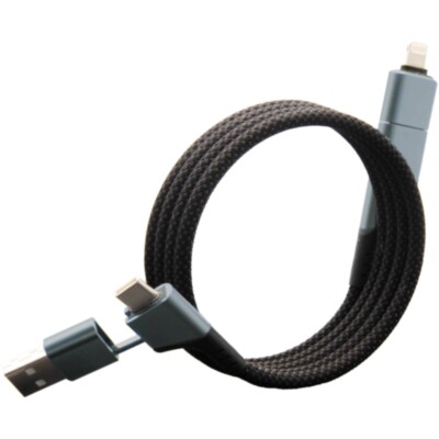 Cable de carga magnética ultrarrápida de 100 W 4 en 1 de rPET 