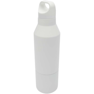 Botella isotérmica de acero inoxidable reciclado de 600 ml con certificado RCS y vaso de 300 ml 