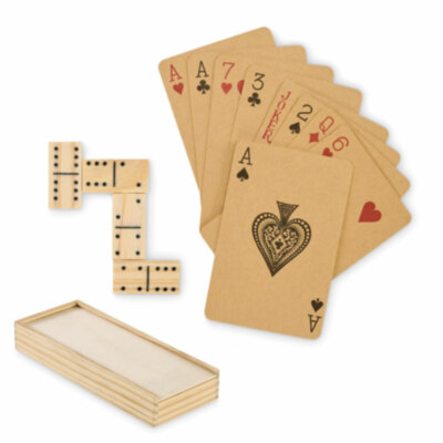 Juego de dominó y cartas