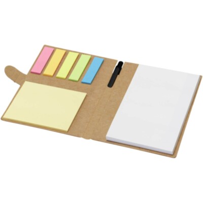 Libreta con notas adhesivas con bolígrafo 
