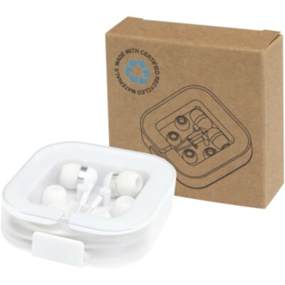 Auriculares tipo C con cable y caja de plástico reciclado 