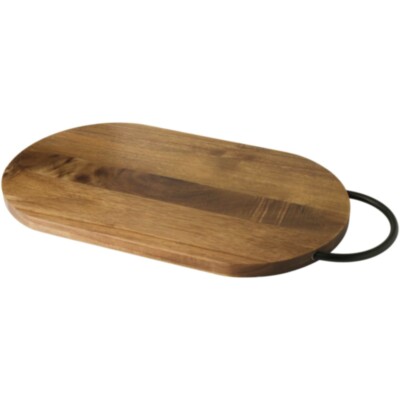 Tabla de cortar de madera de acacia con mango 