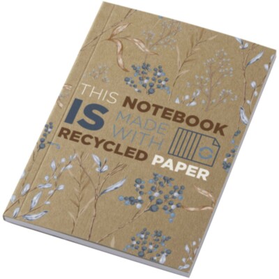 Libreta A6 de tapa blanda craft con 50 hojas de papel reciclado 