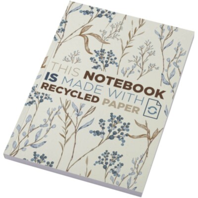 Libreta A5 de tapa blanda con 100 hojas de papel reciclado 
