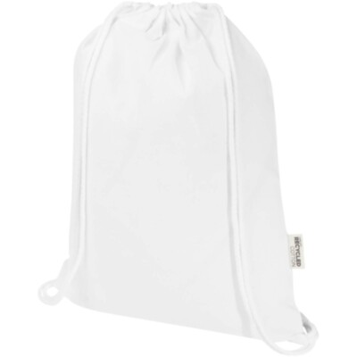 Bolsa con cuerdas de 5 l de algodón reciclado GRS de 180 g/m² 