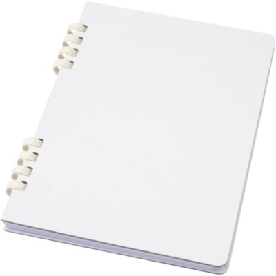 Cuaderno A5 tapa dura con espiral de material reciclado RCS 