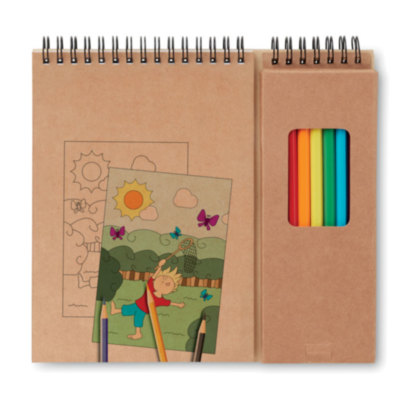 Set de l&aacute;pices y cuaderno