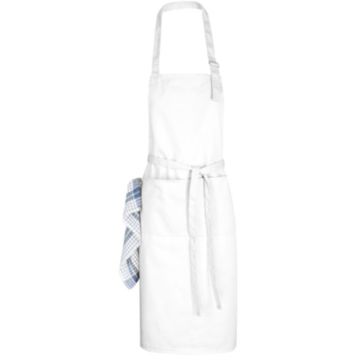 Delantal con cinta ajustable al cuello 