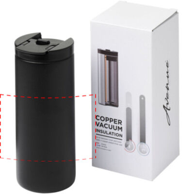 Vaso de 360 ml con aislamiento de cobre al vacío 