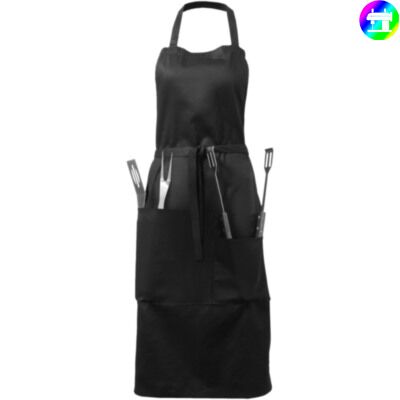 Delantal de barbacoa con utensilios 