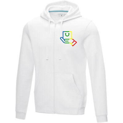 Sudadera con capucha y cremallera completa de org&aacute;nico para hombre "Ruby"