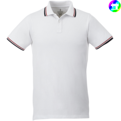 Polo con ribete de cuello contrastado para hombre 