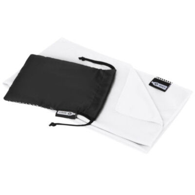 Toalla refrescante deportiva de PET reciclado con bolsa 80 x 30 cm "Raquel"