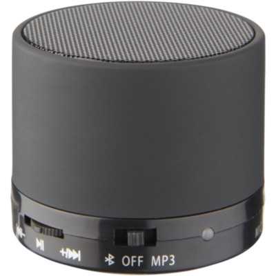 Altavoz cilíndrico Bluetooth® con acabado de goma 