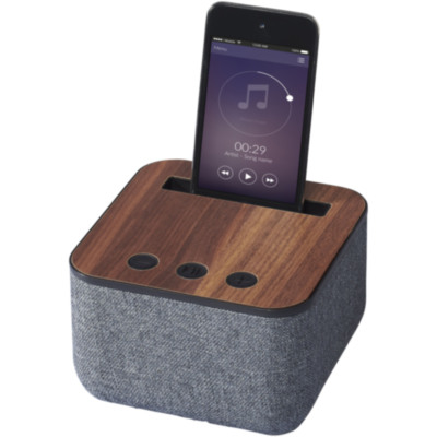 Altavoz Bluetooth® de madera y tela 