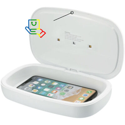 Desinfectante UV para smartphone con base de carga inalámbrica de 5 W 
