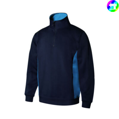 SUDADERA BICOLOR CREMALLERA