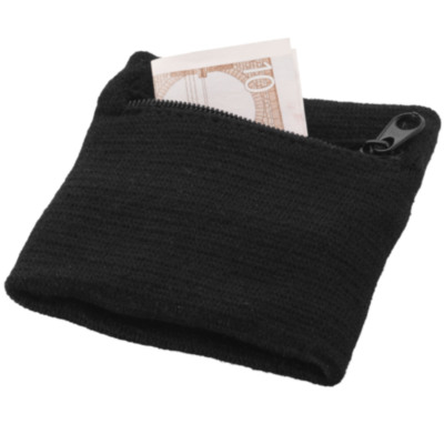 Muñequera absorbente con bolsillo cremallera 
