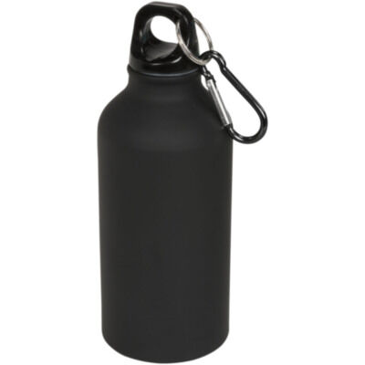 Botella con acabado mate y mosquetón de 400 ml 
