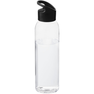 Botella de Tritan™ transparente con tapa de colores de 650 ml 