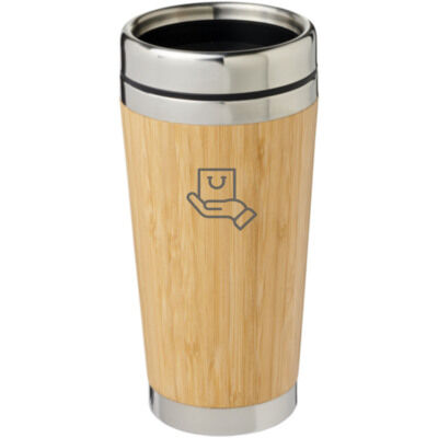Vaso de 450 ml con exterior de bambú "Bambus"