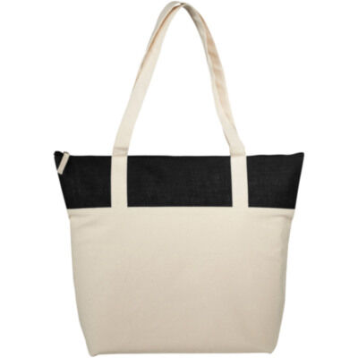 Bolsa Tote con cremallera de yute y algodón 320 g/m² 