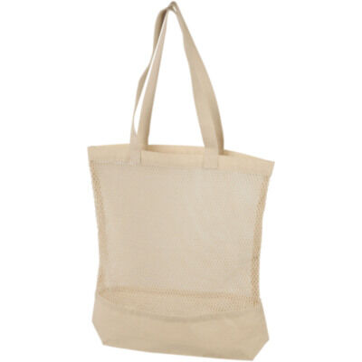 Bolsa de compras de algodón de malla 