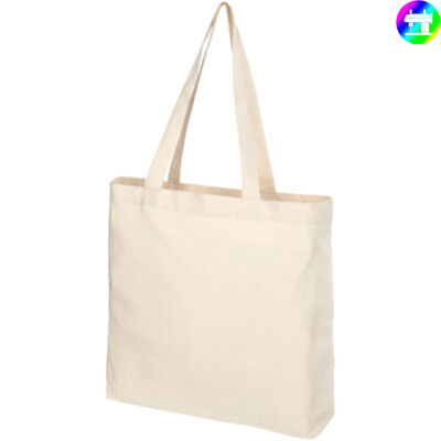 Bolsa Tote de algodón reciclado de 210 g/m² con refuerzos 