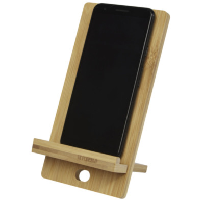 Soporte de bambú para teléfono 