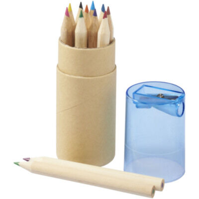Set de 12 lápices de colores con sacapuntas 