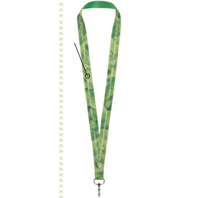 Lanyard de PET reciclado con sublimación por ambas caras 