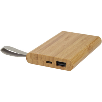 Batería externa de 5000 mAh de bambú 