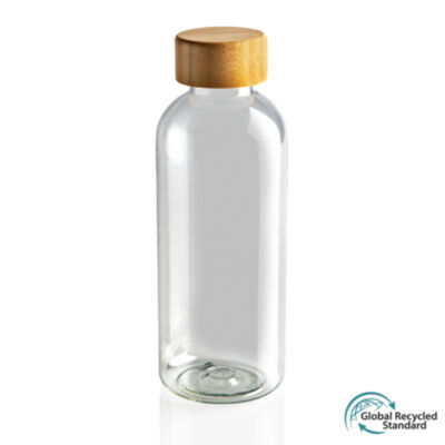Botella GRS RPET con tapa de bambú FSC