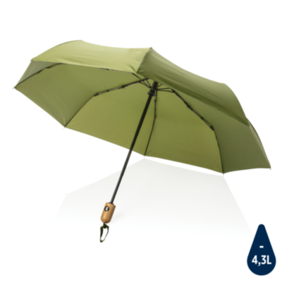 Paraguas autom&aacute;tico RPET 190T bamb&uacute; de 21" Impact AWARE &trade;