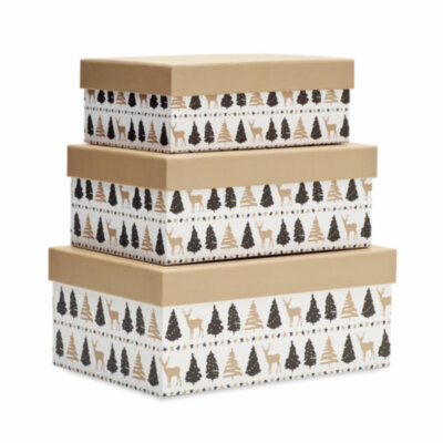 Set 3 cajas regalo de Navidad