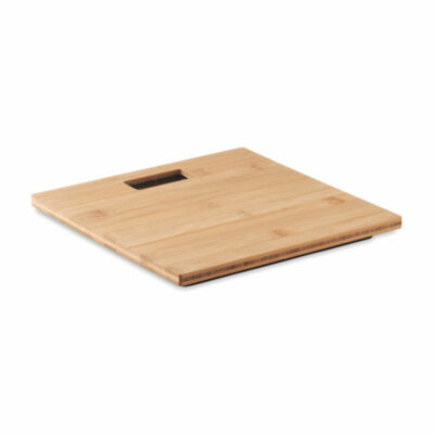 Báscula de baño de bambú