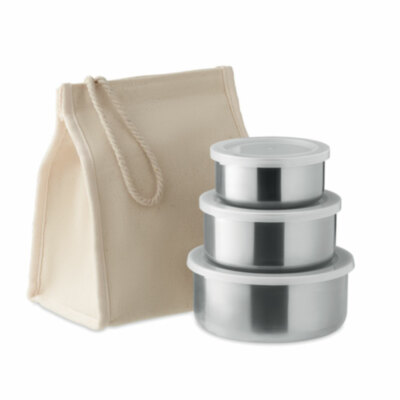 Set 3 fiambreras acero inox.