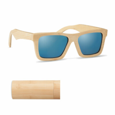 Gafas de sol y estuche bambú